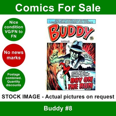 Buddy #8 comic 04 April 1981 VGFN clean DC Thomson - Bjorn Borg