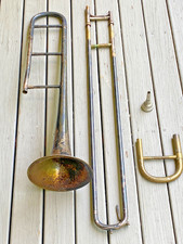 Antique 19c H.N. White The King Trombone 2727 with Case
