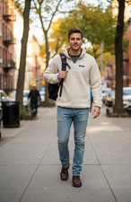 Men's Lightweight Knit Pullover Sweater Small Casual Good Condition