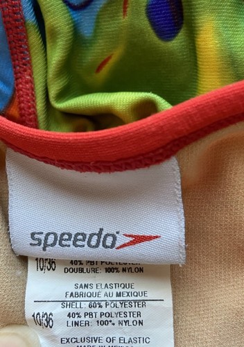 SPEEDO Women's Rainbow Print cross back Swim ENDURANCE Suit size 36 or 10 - Picture 6 of 7