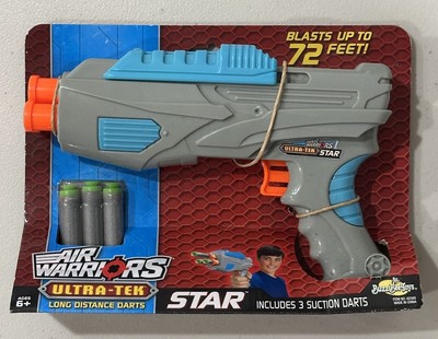 Air Warriors Ultra Tech Star - New! Long Distance Darts -Buzz Bee Toys