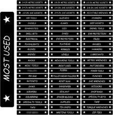 66 Pcs Tool Box Organizational Magnetic Labels for Tool Chest Drawer Labels