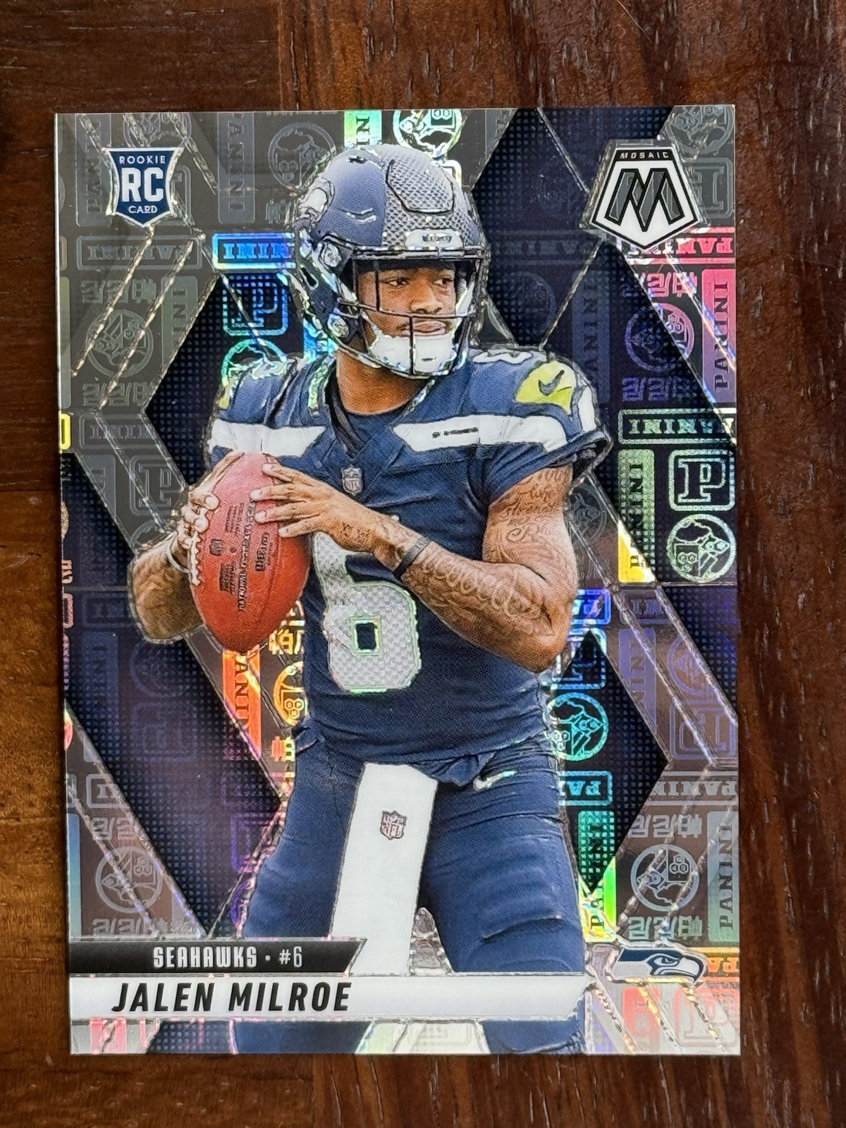 Jalen Milroe 2025 Panini Mosaic #322 Silver Knight /149 SEATTLE SEAHAWKS