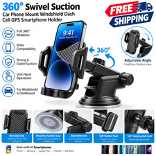 360  Swivel Suction Car Phone Mount Windshield Dash Cell GPS Smartphone Holder