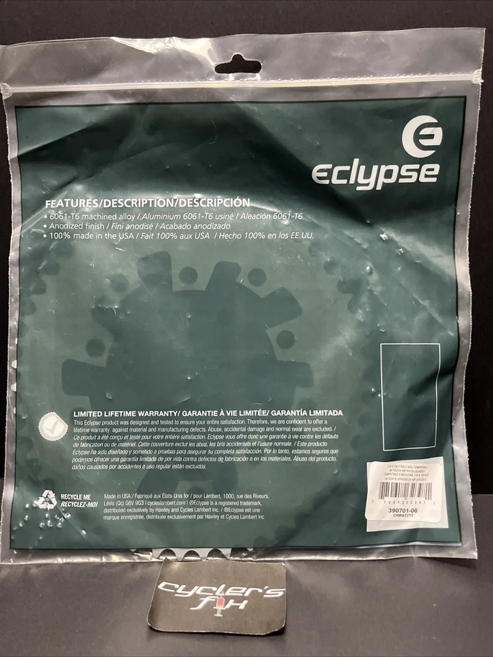 Eclypse 48t Glide-Pro 110/130 BCD 5 Bolt Alloy Chainring Fit Bmx Single Speed GT - Image 4 of 4