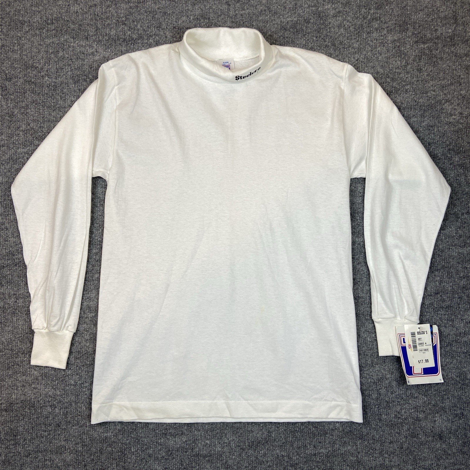 Vintage 90s Pittsburgh Steelers Turtle Mock Neck Logo 7 NWT NOS Size Small