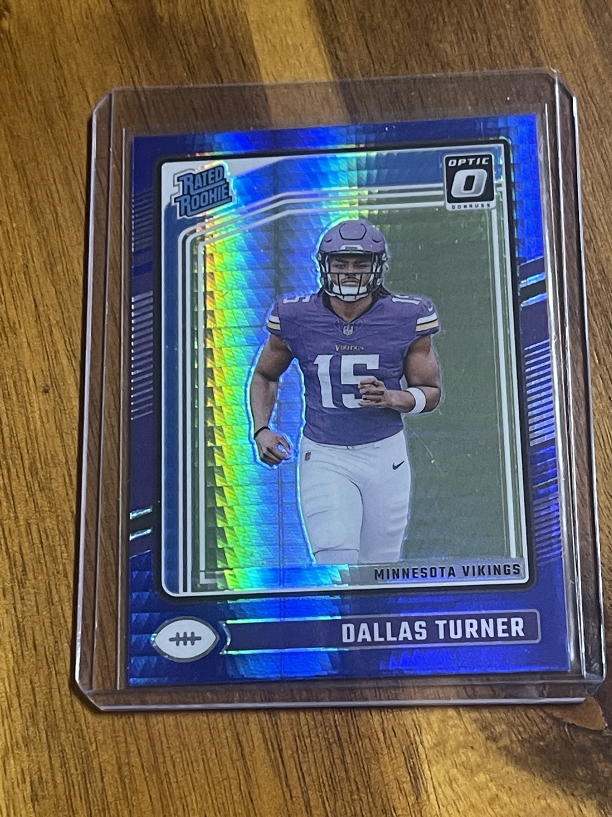 Dallas Turner Panini Donruss Optic #224 Blue Hyper