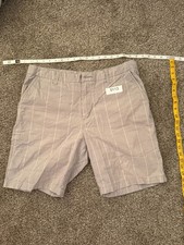 Quiksilver Waterman Men's 34 Gray Plaid Shorts Outdoor Surf