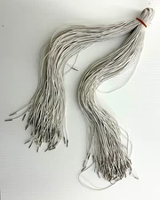 1400 pcs White Elastic Cords 30" Double Barb Lanyard Event Wholesale Lot