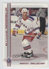 2000-01 ITG Be A Player Memorabilia Ruby 180/200 Manny Malhotra #160 0b5