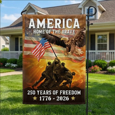 American Flag | 250th Anniversary Double Sided Canvas House Flag, Garden Flag
