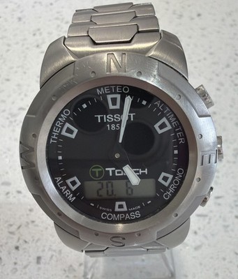 Tissot T-Touch Z251/351-1 Herren 41mm schwarzes Zifferblatt Touchscreen Edelstahl