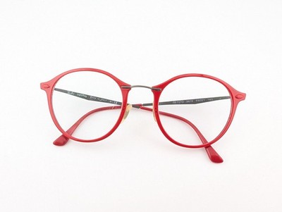 Ray Ban Eyeglasses, Frames Only, RB 7073 5619, 49-21-140, Red, Made In Italy