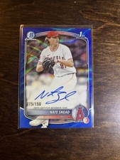 2025 MLB Bowman Draft Chrome Nate Snead BLUE WAVE AUTO 1st /150 D413