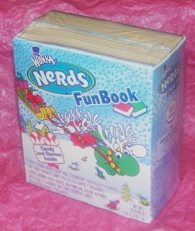 rare Wonka NERDS candy FUN BOOK  Christmas theme Santa & Reindeers        SEALED