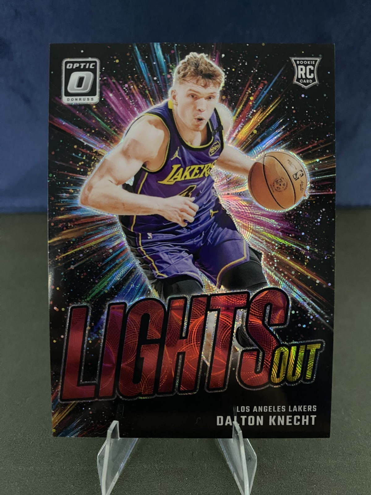 2024-25 Donruss Optic Dalton Knecht Lights Out Red and Gold /99 RC