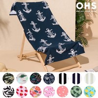 OHS Print Beach Towel Microfibre Quick Dry Bath Holiday Gym Travel Sport