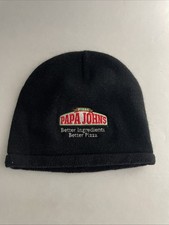 Vintage Papa Johns Beanie Black OSFA