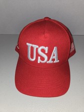 USA Hat Trump 45 MAGA US Flag Adjustable Red New