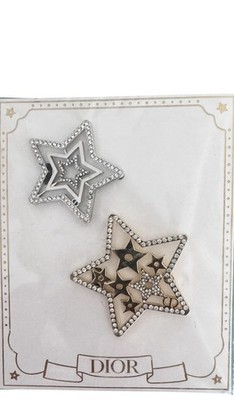 Christian Dior Holiday Star Hair Clips Silver Gold Novelty  display picture 1