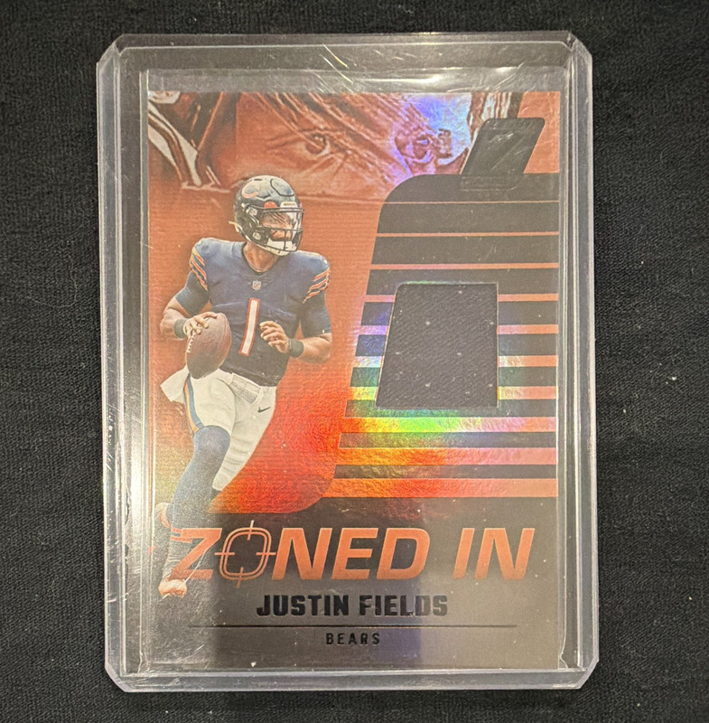 Panini 2022 Zenith - Zoned In Memorabilia Insert - Justin Fields - Bears