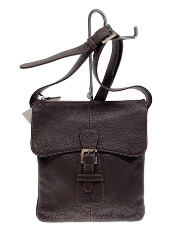 LOEWE Senda Shoulder Bag Leather Brown