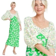 NWT RIXO x Target Long Sleeve Ditzy Floral Daisy Boho Peasant Dress Size 6