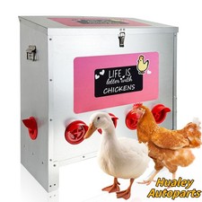 10 No-Waste Ports Poultry Feeder, 85-120lb Extra-Large Galvanized Chicken Feeder