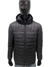 LIU JO Piumino Uomo Taglia L / 50-52 Cappuccio Nero Usato Originale Invernale