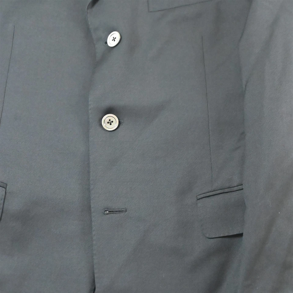 Canali 38R Black 100% Wool Italy Made Mens Blazer Suit Jacket Sport Coat - Image 3 of 4