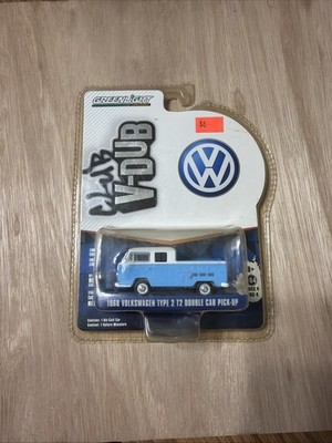 GREENLIGHT 1:64 CLUB V-DUB 1968 VOLKSWAGEN T2 TYPE 2 CREW CAB PICKUP 29860-C