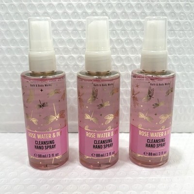 Bath & Body Works Set of 3x Rose Water and Ivy  - Anti-Bacterial Hand Spray 3oz