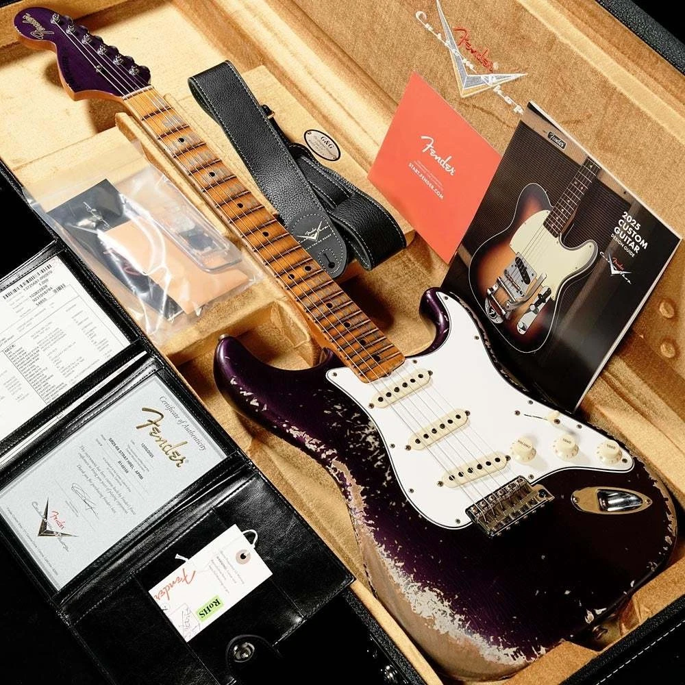 Fender 紫色电吉他| eBay