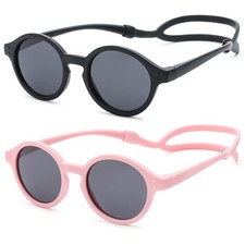 COASION Baby Polarized Sunglasses Strap Adjustable Frame Toddler 0-12 Months