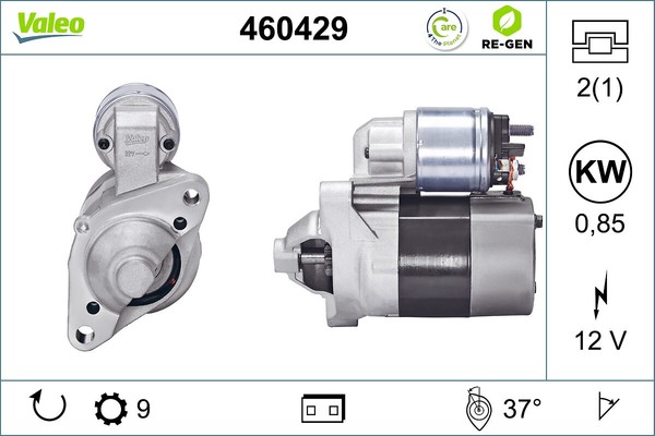 Valeo Anlasser Starter 0.8 Kw FüR Renault Twingo II Clio III Dacia Sandero-image