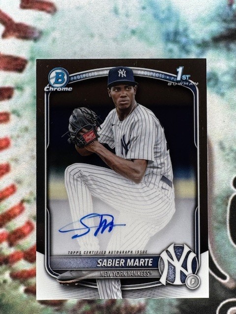 2025 Bowman Chrome 1st Bowman Auto SABIER MARTE