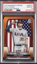 2023 BOWMAN CHROME WORLD BASEBALL CLASSIC FLAG #WBC91 KYLE TUCKER 21/25 PSA 10