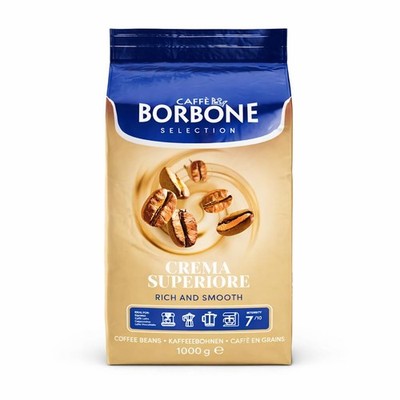 Crema Superiore Whole Bean Coffee, Arabica and Robusta Blend, Medium Roast, 2...