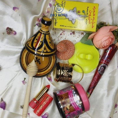 Moroccan Henna Kit   Henna Cone, Akar Fassi, Rose Black Soap & Traditional Hamam