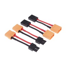 4pcs Compatible with TRX to XT90 Male Female RC Connector Adapter with 14awg 2in