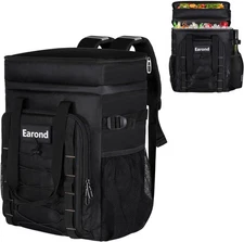 25L Insulated Cooler Backpack with Waterproof Zipper & Multi-Compartment Design