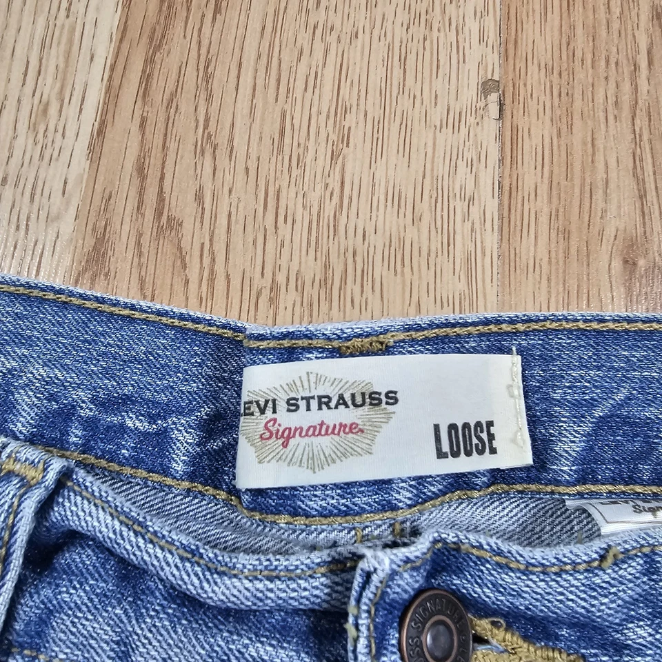 Pantalones Cortos De Colección Levis Strauss Para Hombres 38 Sueltos Azul Denim Calce Relajado Informal Y2k Foto 3 de 4
