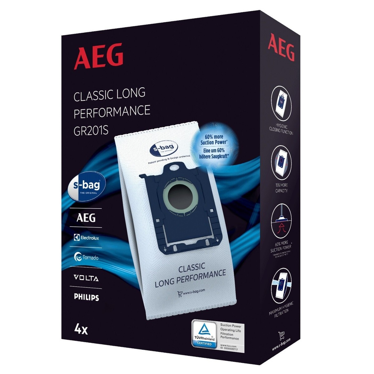 AEG Vacuum Cleaner GR201S S-BAG Dust Bags Genuine