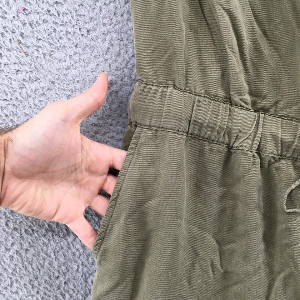 Guess Sleeveless Jumpsuit Womens M Green Elastic Waist Casual Pullover Stretch - Image 4 of 4