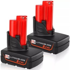 2Pack 8.0Ah Fit for Milwaukee 12V M-12 Lithium-ion Battery 48-11-2430 48-11-2440