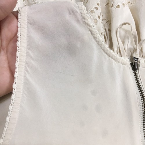 Ulla Johnson Silk Dress Women 2 S Eyelet Lace Crochet Tiered Boho Midi Designer - Picture 23 of 23