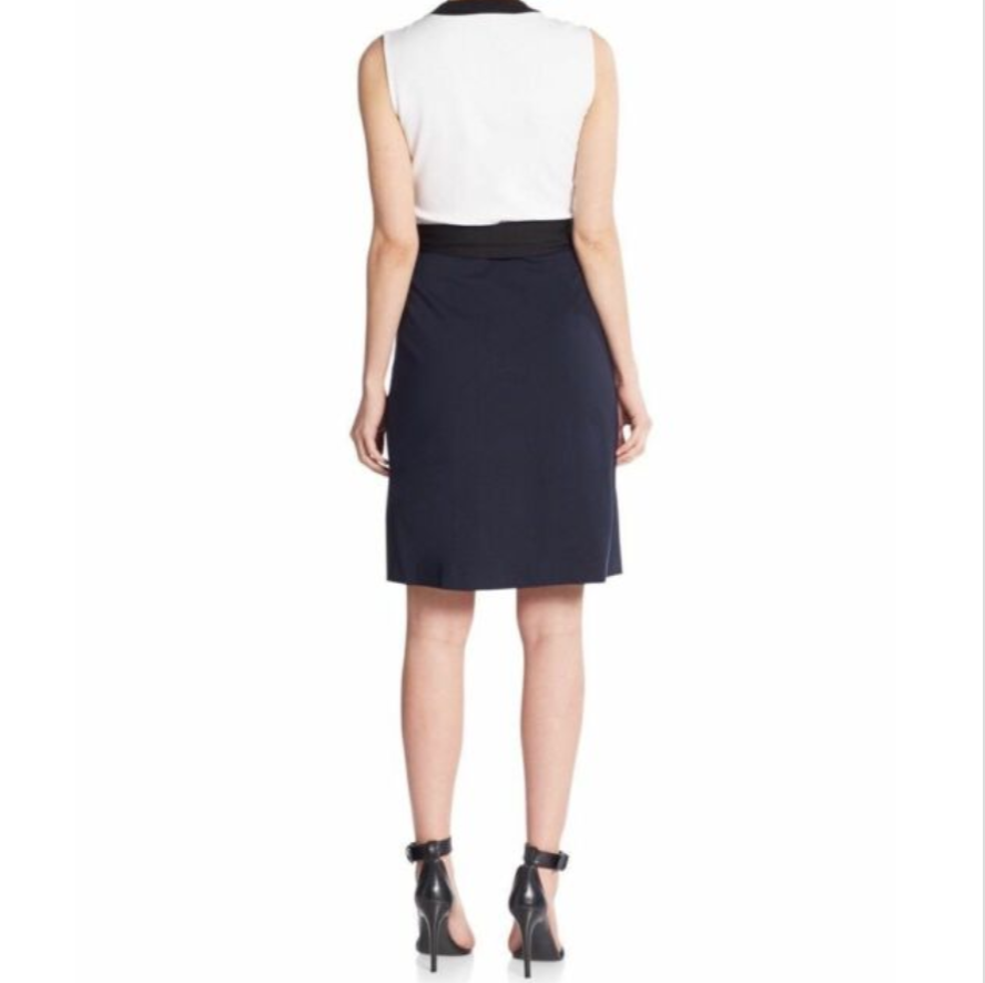 Diane von Furstenberg Gracie Colorblock Wrap Dress Size 4 | eBay