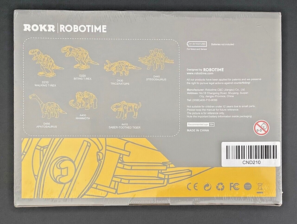 Robotime ROKR Series D210 Walking & Roaring T-Rex Dinosaur