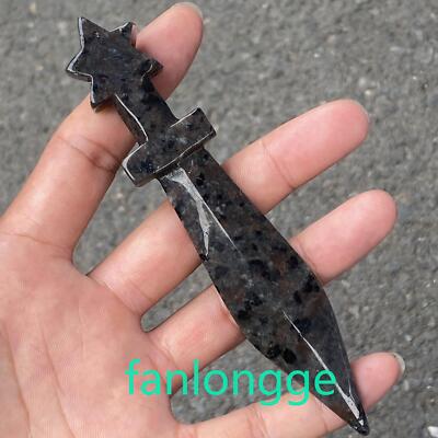 5.1in Natural Yooperite Carved Made Crystal dagger Ladle Gift Random 1pcs