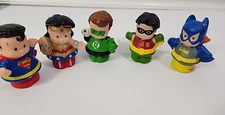 Fisher Price Little People DC COMICS Super Heroes Lot of 5 Batman Superman Other
